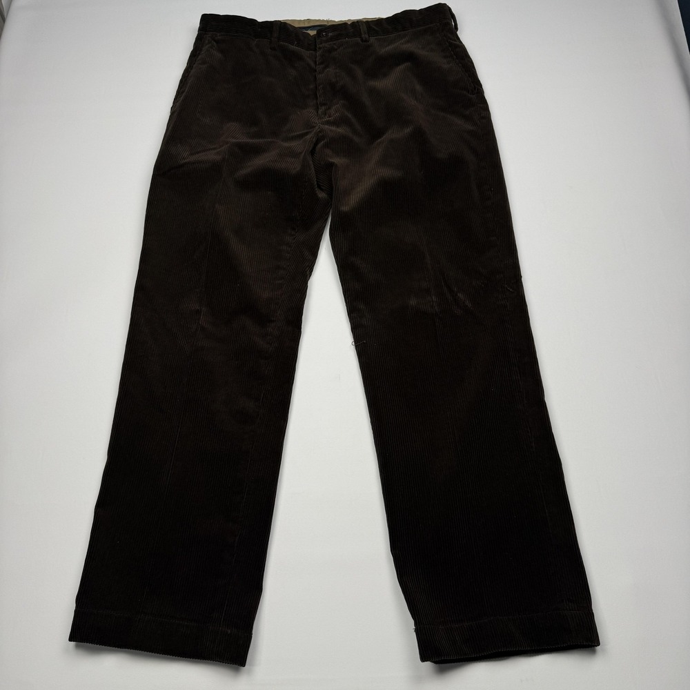 Polo Ralph Lauren Corduroy Pants Mens 38x32 Brown Chino Straight Leg Casual Fall